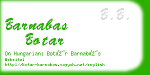barnabas botar business card